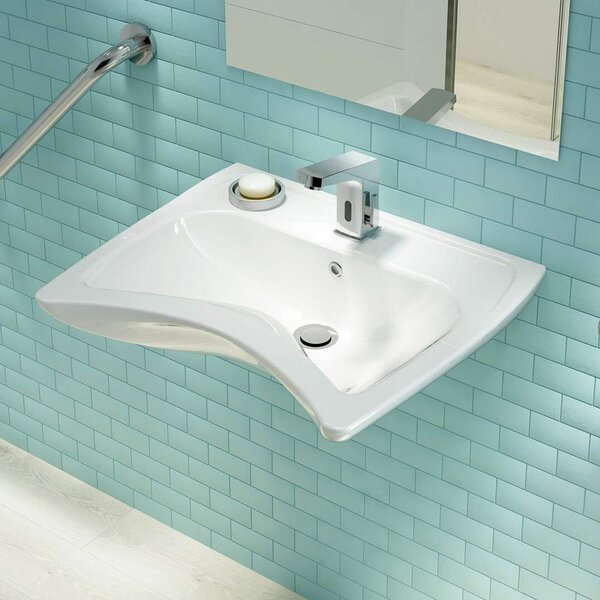 Deante Vital lavoar 60.5x49.5 cm dreptunghiular clasică pentru persoane cu dizabilități alb luciu CDV_6U6W