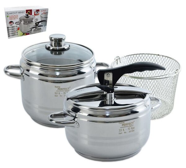 Oală sub presiune DUO PROFI cu coş din inox