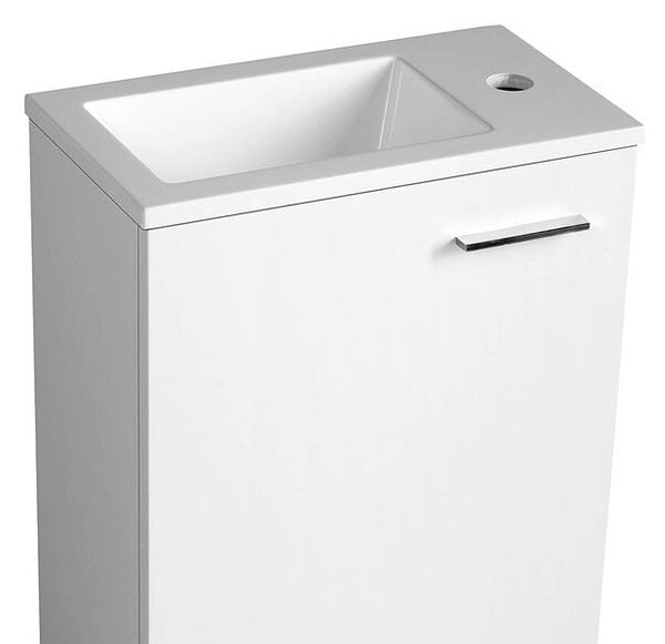 Aqualine lavoar 40x22 cm dreptunghiular mobilier alb luciu LM420
