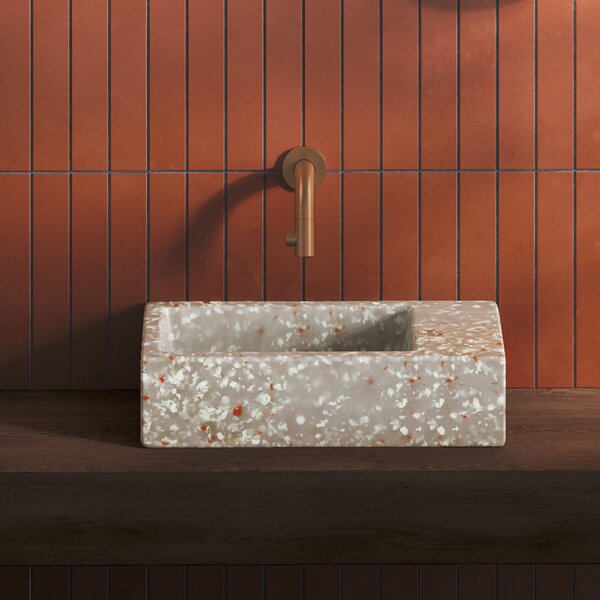 Clou Flush lavoar 36x18 cm dreptunghiular clasică-de blat maro/bej mat CL/03.81031