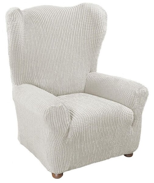 Huse care se întind foarte bine GLAMOUR smântânii 2fotoliu cu manere de lemn (l. 140 - 170 cm)