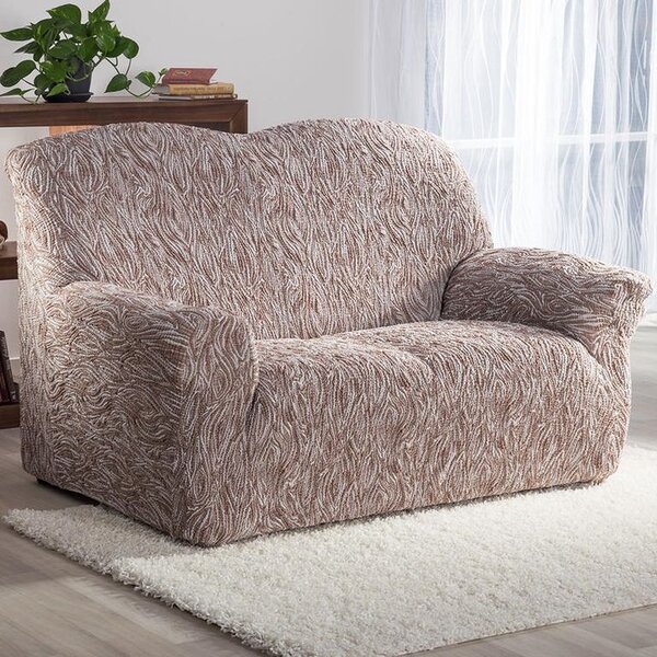Huse care se întind foarte bine 3D FUSTA bej fotoliu dublu (l. 140 - 180 cm)