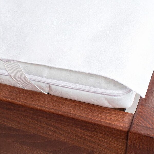 Protecţie impermeabilă pentru saltea din frotir alb 80 x 200 cm