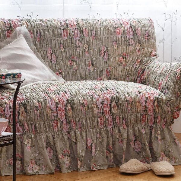 Huse elastice cu volan FIORELA verzue colţar (l. 350 - 530 cm)