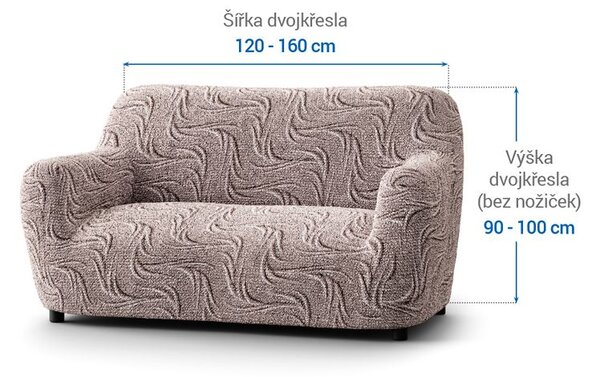 Huse bielastice BRILLANTE maro fotoliu dublu (l. 120 - 160 cm)