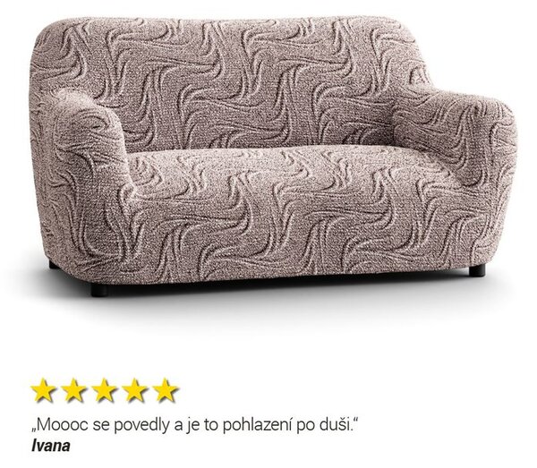 Huse bielastice BRILLANTE maro colțar (l. 350 - 530 cm)