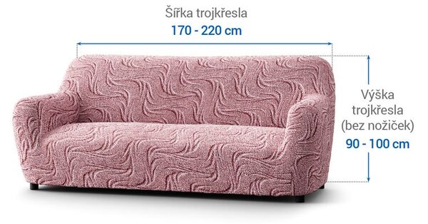 Huse bielastice BRILLANTE bordo fotoliu triplu (l. 170 - 220 cm)