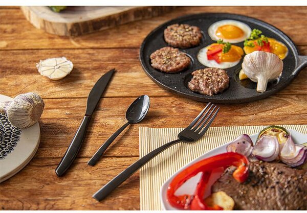 Tacâmuri inox BLACK LUXURE, 24 piese