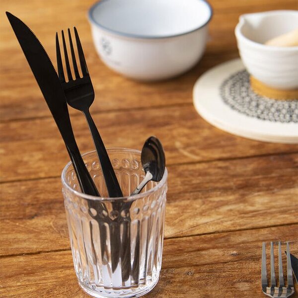 Tacâmuri inox BLACK LUXURE, 24 piese