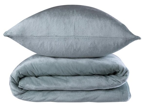 Lenjerie de pat din micropluş, gri