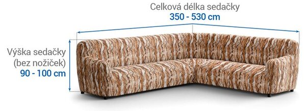 Huse bielastice OCEANO NOU cărămizii colțar (l. 350 - 530 cm)