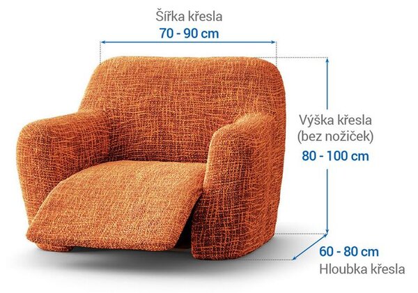 Huse cu două elastice GRAFITI NOU cărămizie fotoliu de relaxare (l. 70 - 90 cm)