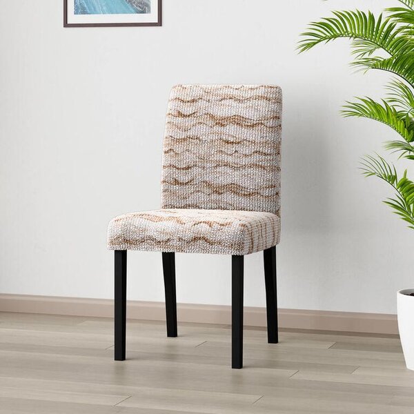 Huse bielastice OCEANO NOU bej scaun cu spatar 2 buc (45 x 45 x 50 cm)