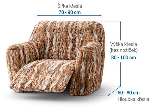 Huse bielastice OCEANO NOU cărămizii fotoliu de relaxare (l. 70 - 90 cm)