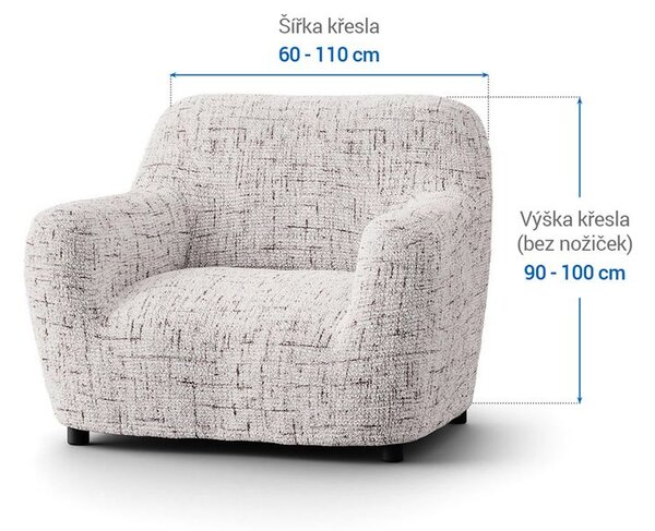 Huse bielastice VITTORIA smântânii fotoliu de relaxare (l. 70 - 90 cm)