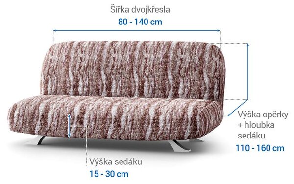 Huse bielastice OCEANO NOU bordo-maroniu 2fotoliu cu manere de lemn (l. 80 -140 cm)