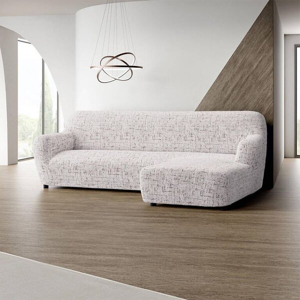 Huse bielastice VITTORIA smântânii canapea cu otoman dreapta (l. 170 - 300 cm)