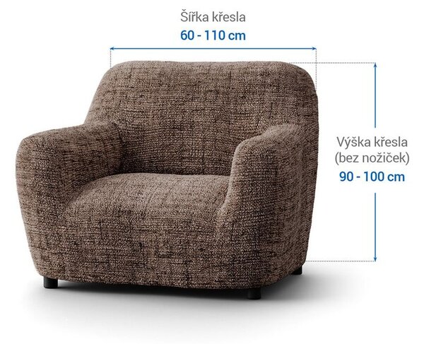 Huse bielastice VITTORIA maro fotoliu (l. 60 - 110 cm)