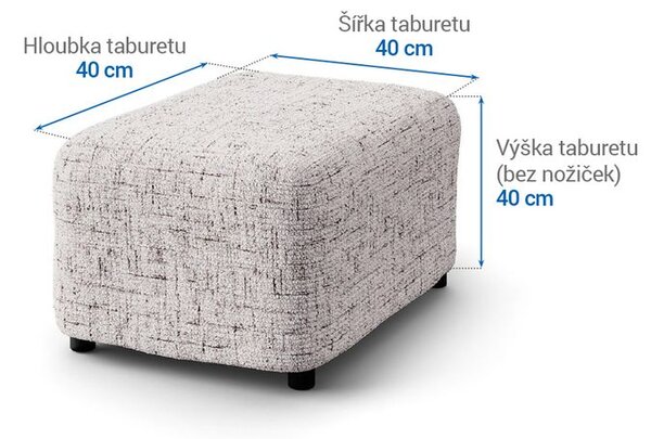 Huse bielastice VITTORIA smântânii taburet (40 x 40 x 40 cm)