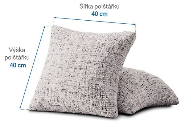 Huse bielastice VITTORIA smântânii feţe de pernă 2 buc (40 x 40 cm)