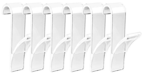 Cârlige pentru caloriferul din baie, transparente, set 6 buc
