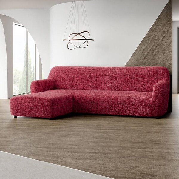 Huse bielastice VITTORIA bordo canapea cu otoman stânga (l. 170 - 300 cm)