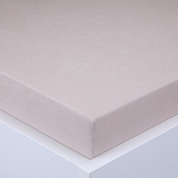 Cearşaf cu elastic frotir EXCLUSIVE culoarea cafelei 90 x 200 cm