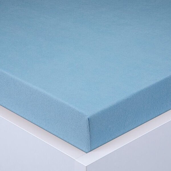 Cearşaf cu elastic frotir EXCLUSIVE albastru ceresc 90 x 200 cm