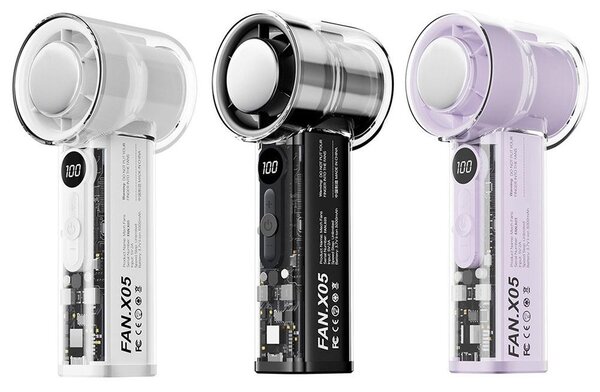 Ventilator 3000 mAh cu mini turbina ajustabila, design transparent