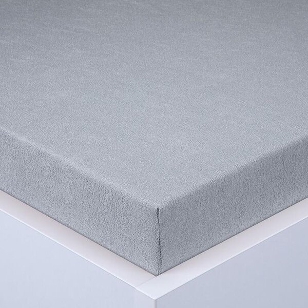 Cearşaf cu elastic frotir EXCLUSIVE gri 90 x 200 cm