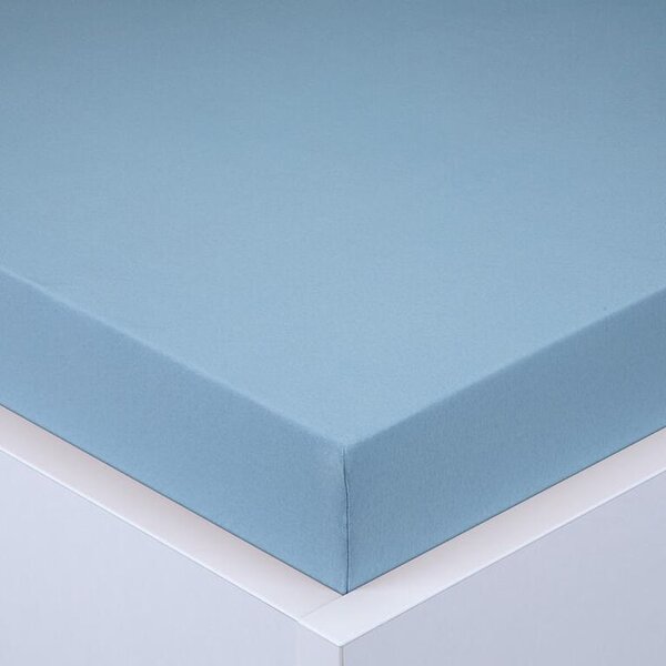 Cearşaf cu elastic jersey EXCLUSIVE albastru ceresc 90 x 200 cm