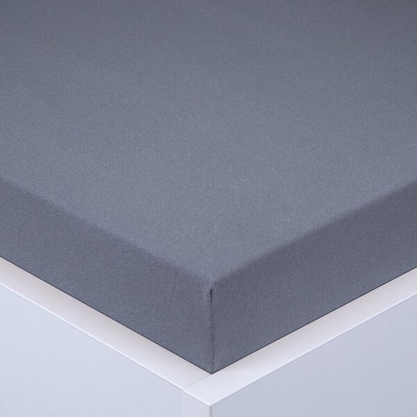 Cearşaf cu elastic jersey EXCLUSIVE antracit 90 x 200 cm