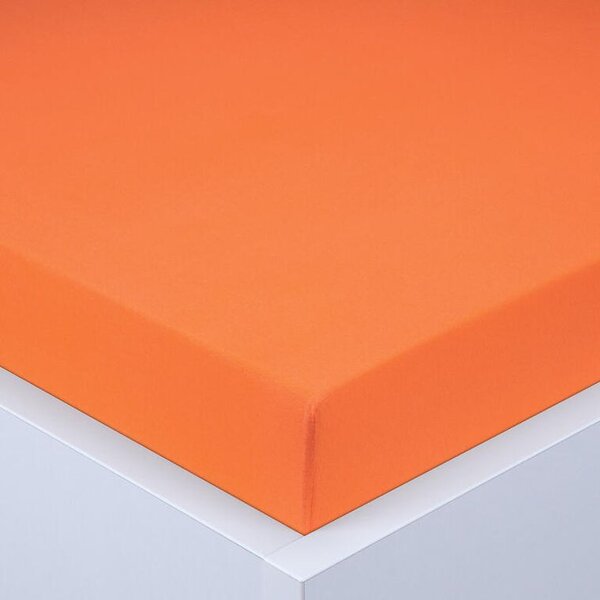 Cearşaf cu elastic jersey EXCLUSIVE portocaliu 90 x 200 cm