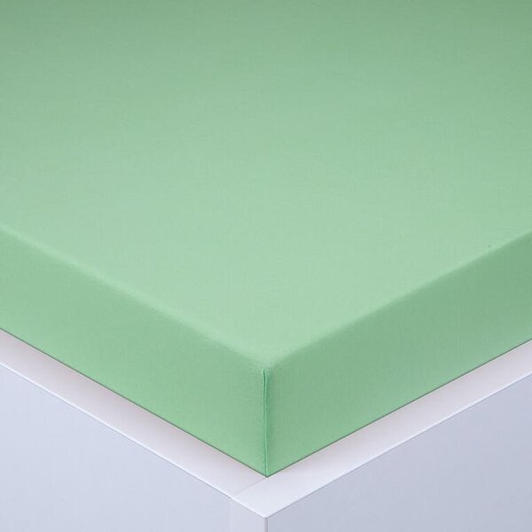 Cearşaf cu elastic jersey EXCLUSIVE verde deschis 90 x 200 cm