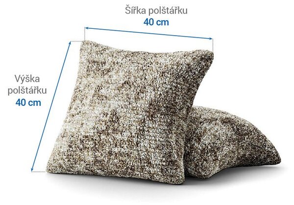 Huse bielastice MARMO bej feţe de pernă 2 buc (40 x 40 cm)