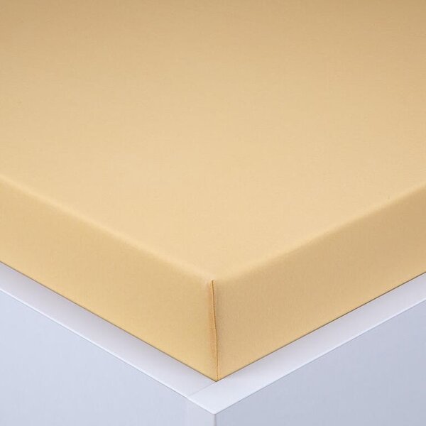 Cearşaf cu elastic jersey EXCLUSIVE galben 90 x 200 cm