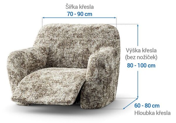 Huse bielastice MARMO bej fotoliu de relaxare (l. 70 - 90 cm)