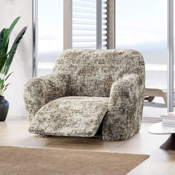 Huse bielastice MARMO bej fotoliu de relaxare (l. 70 - 90 cm)
