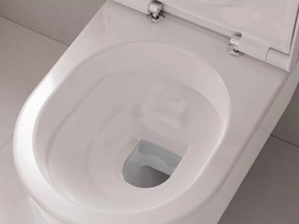 Set vas WC suspendat cu capac Hansgrohe, EluPura S, cu spălare AquaFall Flush, 54x36 cm, alb