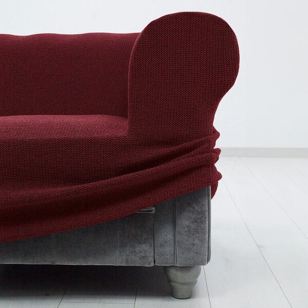 Huse super elastice HARMONIA bordo fotoliu dublu (l. 140 - 180 cm)