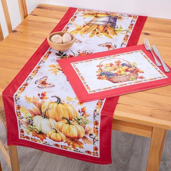 Set de 4 suporturi și traversă de masă PUMPKINS