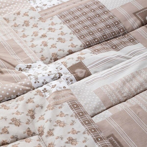 Set de vară pernă şi pilotă PATCHWORK bej