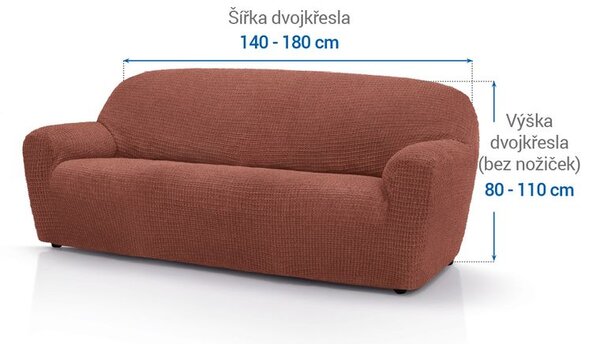 Huse super elastice RUBINIA cărămizii fotoliu dublu (l. 140 - 180 cm)
