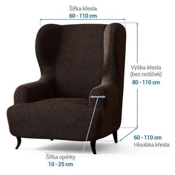 Huse bielastice COSTINA tutunului fotoliu clasic (l. 60 - 110 cm)