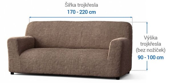 Huse bielastice COSTINA alunei fotoliu triplu (l. 170 - 220 cm)