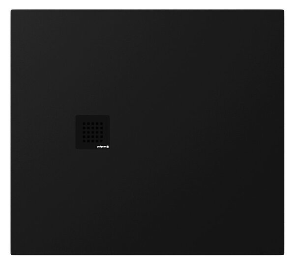 Polysan Polysan, cadita de dus TRENECA din marmura turnata cu posibilitate de reglare a dimensiunii 100x90cm, negru mat, 84306.21