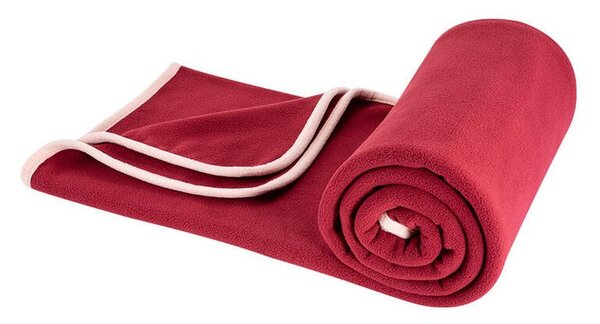 Pătură fleece culoarea vinului