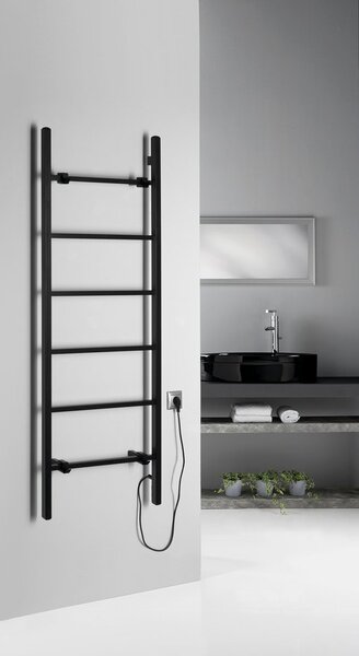 Sapho Sapho, uscator de prosoape electric BARBO, patrat, 600x1600mm, 160 W, mat negru, BB906