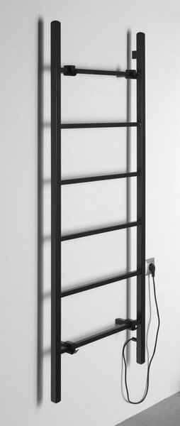 Sapho Sapho, uscator de prosoape electric BARBO, patrat, 600x1600mm, 160 W, mat negru, BB906
