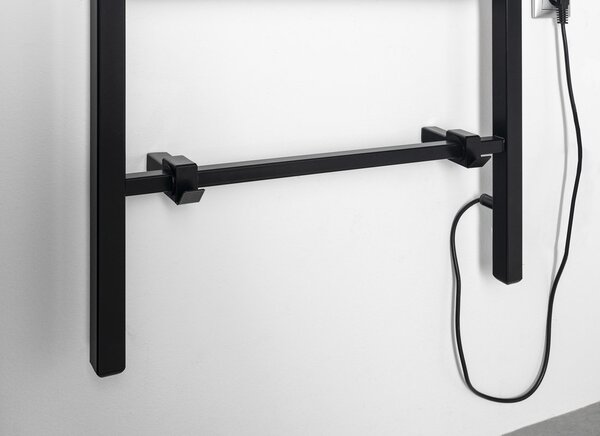 Sapho Sapho, uscator de prosoape electric BARBO, patrat, 600x1600mm, 160 W, mat negru, BB906
